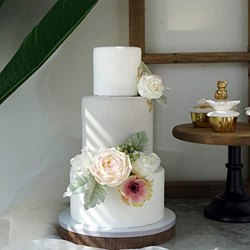 Cake Stand, Acrylic Cake Stand Set, Clear Fillable Cake Cupcake Stand, Multi-Functional Cake Riser Stand, Large Round Display Stands for Cake, Hollow Acrylic Riser for Cake Cupcake Birthday Wedding