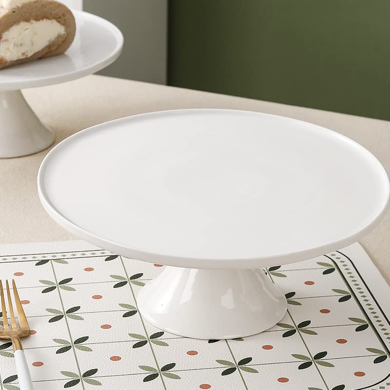 8.86-Inch Porcelain Cake Stand, Round Dessert Stand, Cake Stand for Dessert Table, White Round Ceramic Dessert Display Stands Cupcake Holder, Cupcake Stand for Wedding, Birthday Party, Baby Shower