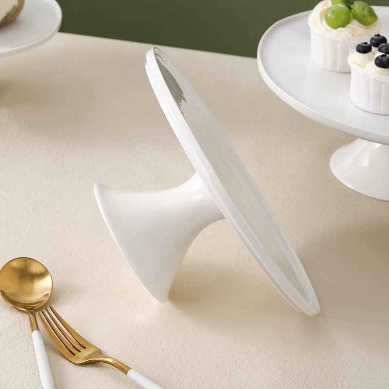 8.86-Inch Porcelain Cake Stand, Round Dessert Stand, Cake Stand for Dessert Table, White Round Ceramic Dessert Display Stands Cupcake Holder, Cupcake Stand for Wedding, Birthday Party, Baby Shower