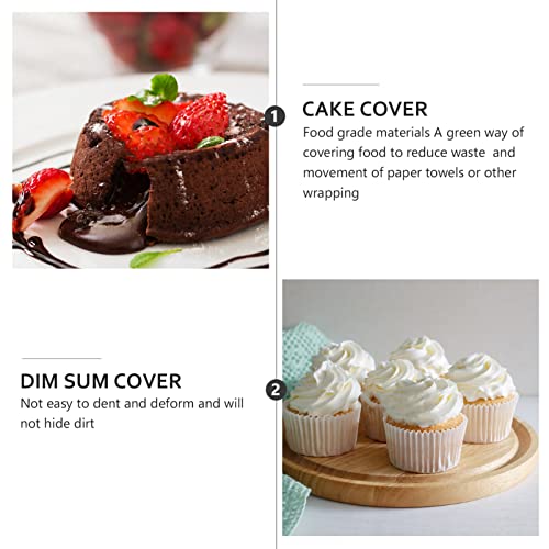 Ipetboom Cake Stand Cover Food Plate Lid Clear Cloche Bell Cover Cake Dome Round Display Cake Plate Serving Platter Punch Bowl Food Tent Dessert Pastry Cover for Home Kitchen 26x11cm