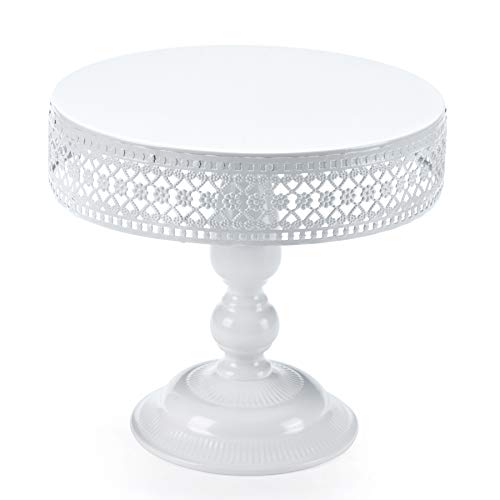 Hotity 3 Pieces Cake Stand Set Round Cake Stands Metal Display Cupcake Stands for Dessert, White