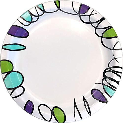 Amazon Basics Ultra Paper Plates, 6.87 Inch, Disposable, 600 Count, 2 pack of 300 count, (Previously Encore)