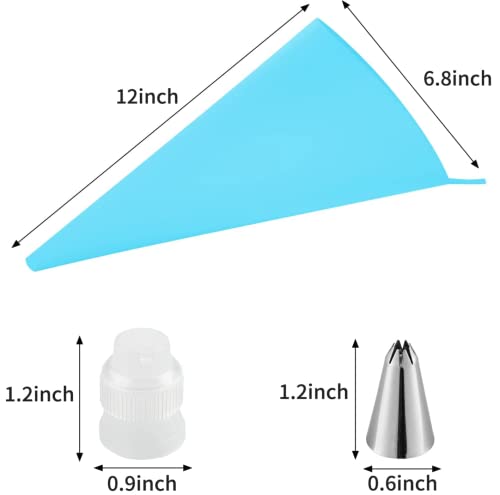 GZMAISULEE Piping Bags and Tips Set for Beginners, Cake Decorating Supplies Kit for Baking with Pastry Bags and Tips, Icing Tips, Couplers,Silicone Ties