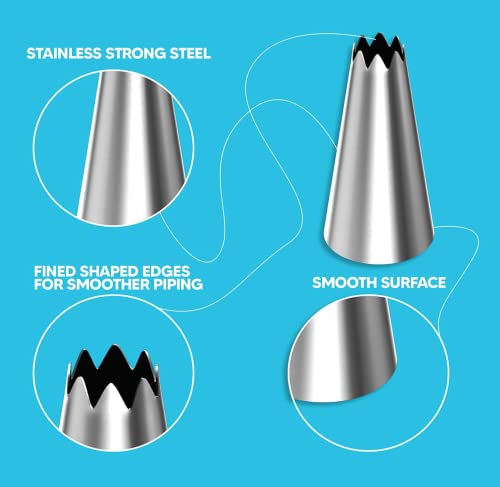 GZMAISULEE Piping Bags and Tips Set for Beginners, Cake Decorating Supplies Kit for Baking with Pastry Bags and Tips, Icing Tips, Couplers,Silicone Ties
