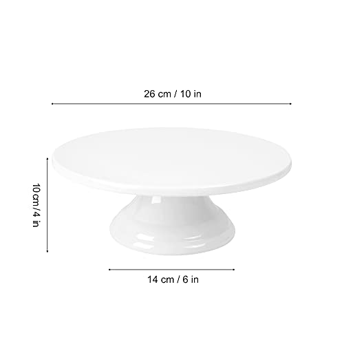 fanquare 10 Inch Floral Porcelain Cake Stand, Pink Rose Dessert Plate, Vintage Tea Cake Stand