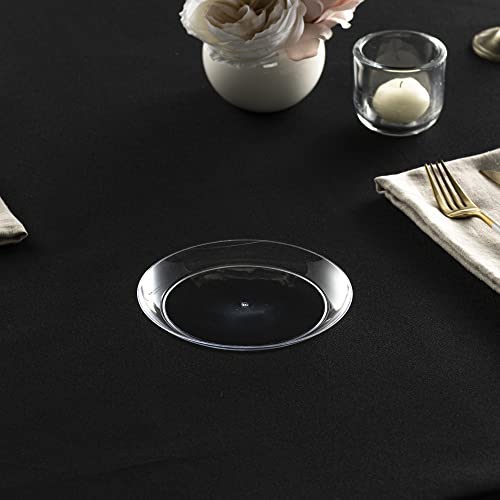 PLASTICPRO [6'' 40 Pack] 6'' inch Premium Heavy Weight Crystal Clear Classy Disposable hard Plastic Dessert plates
