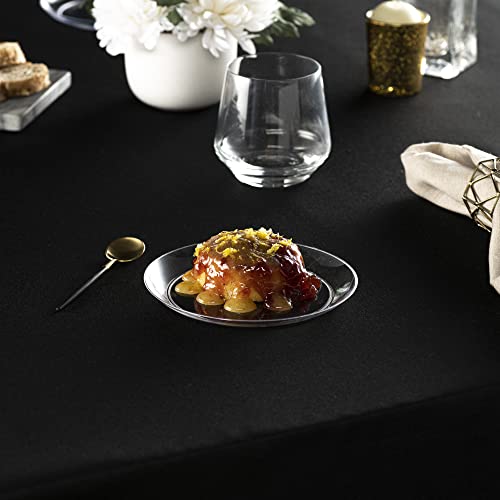 PLASTICPRO [6'' 40 Pack] 6'' inch Premium Heavy Weight Crystal Clear Classy Disposable hard Plastic Dessert plates