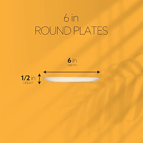 PLASTICPRO [6'' 40 Pack] 6'' inch Premium Heavy Weight Crystal Clear Classy Disposable hard Plastic Dessert plates