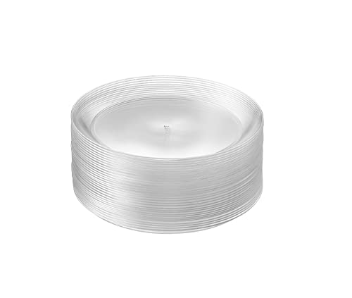 PLASTICPRO [6'' 40 Pack] 6'' inch Premium Heavy Weight Crystal Clear Classy Disposable hard Plastic Dessert plates