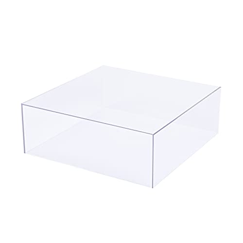 BalsaCircle 14-Inch Clear Acrylic Display Box Cake Stand Centerpiece Pedestal Riser Party Wedding Decorations Supplies