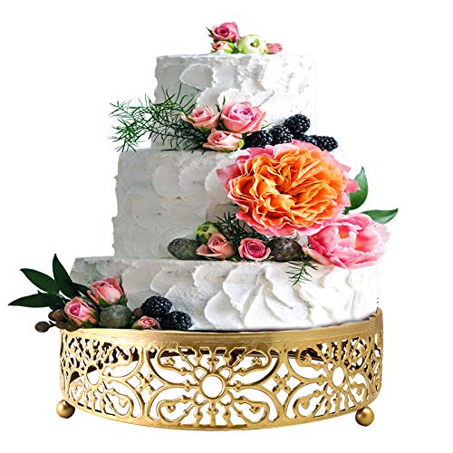 Gold Cake Stand for Dessert Table,10" Cake Stands Cookies Cupcake Dessert Stands for Weedings Birthday Baby Showers Anniversary Parties