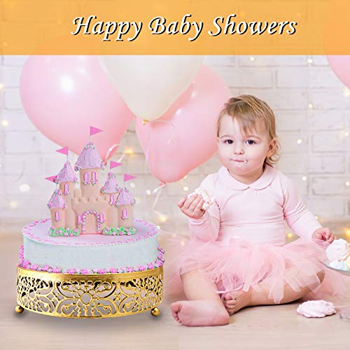 Gold Cake Stand for Dessert Table,10" Cake Stands Cookies Cupcake Dessert Stands for Weedings Birthday Baby Showers Anniversary Parties