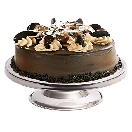 eHomeA2Z Stainless Steel Round Cake Stand 13" Inch Dessert Stand Reusable Birthday Wedding New Year Decoration (Standard Base)