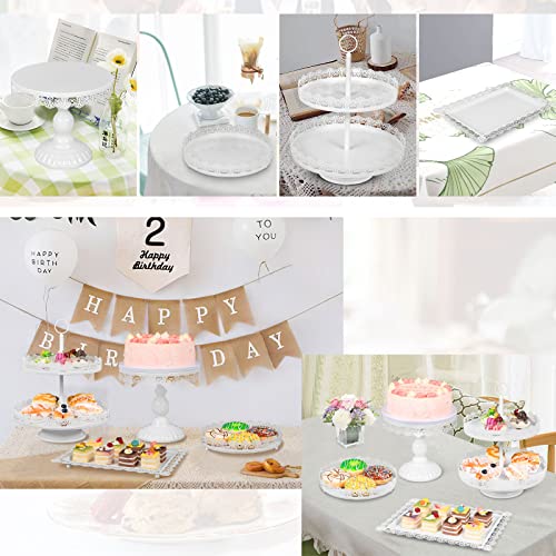 Cake Stand White Cupcake Stand for Dessert Table Display Set, 4 Pack
