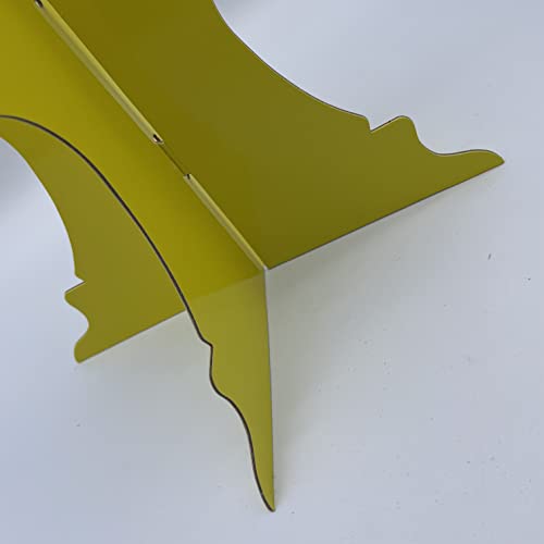 XIXIMENG 2 Pack Cardboard Cupcake Stand 3- Tier lace Edge Dessert Stand, Cardboard Cupcake Stand (J-Yellow)