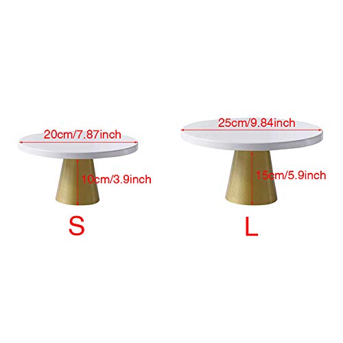 10 Inches Cake Stand Metal Cake Dessert Stand with Base, Round Cupcake Holder, Wedding Birthday Party Pedestal Display Plat