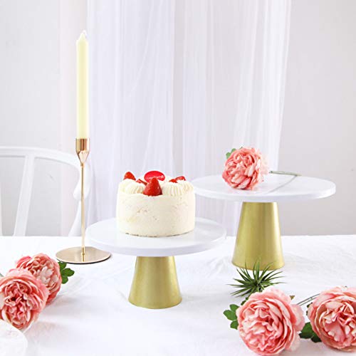 10 Inches Cake Stand Metal Cake Dessert Stand with Base, Round Cupcake Holder, Wedding Birthday Party Pedestal Display Plat