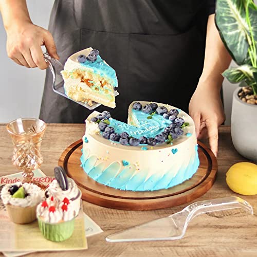 WEHOME Cake Stand with Dome，Acacia Wood Cake Stand with Clear Acrylic Lid，Cake Plate Holder with Cake Cover，Cake Display Server Stand for Cakes，Cupcakes，Pastries,Cookies,Desserts&etc.