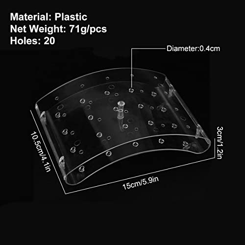 Ihvewuo S9A Lollipop Stand 20 Holes Lollipop Holder with 100 Lollipop Sticks Transparent Lollipop Display Curved Cake Pop Lollipop Shelf for Wedding Baby Shower Birthday Party Decoration