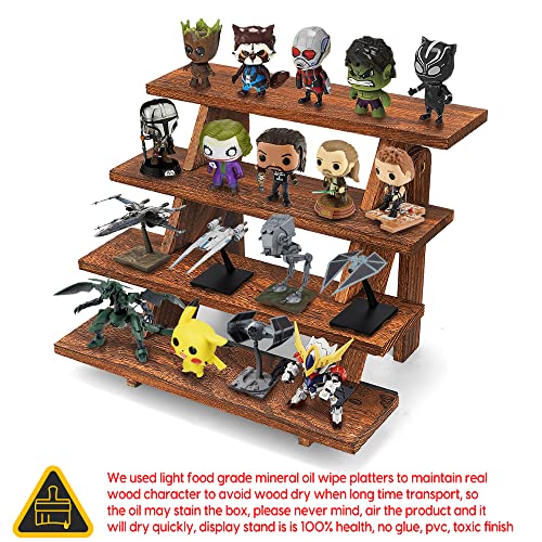 Wooden Display Stand Wood Cupcake Stands Tool Free, Rustic Risers For Display Ideal Craft Funko Pop Shelves, Table Display Stand For Vendors, Farmhouse Cupcake Stand For 24 Cupcakes, Wood Riser
