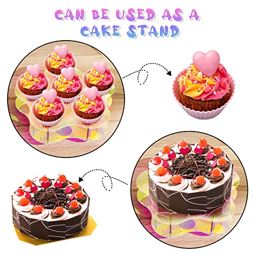 NiHome Acrylic Cake Pop Display Stand, 25 Holes Acrylic Holder Display Stand for Dessert Table Cupcakes Lollipops Candy Weddings Baby Showers Birthday Parties Anniversaries Halloween (Iridescent)