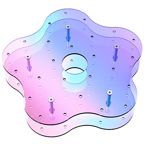 NiHome Acrylic Cake Pop Display Stand, 25 Holes Acrylic Holder Display Stand for Dessert Table Cupcakes Lollipops Candy Weddings Baby Showers Birthday Parties Anniversaries Halloween (Iridescent)