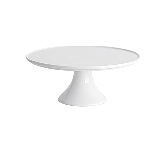 9-Inch Porcelain Cake Stand, Round Dessert Stand, Cake Stand for Dessert Table, White Round Ceramic Dessert Display Stands Cupcake Holder, Cupcake Stand for Wedding, Birthday Party, Baby Shower
