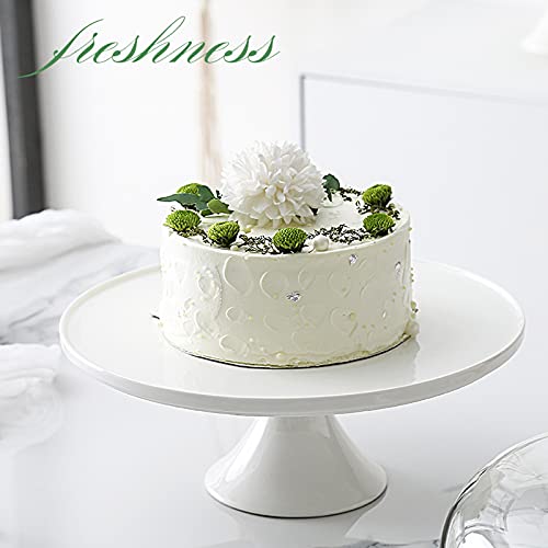 9-Inch Porcelain Cake Stand, Round Dessert Stand, Cake Stand for Dessert Table, White Round Ceramic Dessert Display Stands Cupcake Holder, Cupcake Stand for Wedding, Birthday Party, Baby Shower