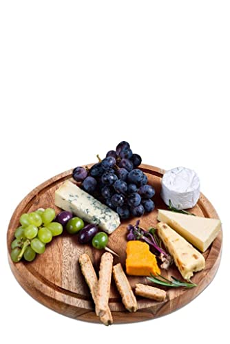 Royalty Art 4-in-1 Cake Stand with Dome, Cheese Board, Covered Platter, and Serving Tray for Pastries, Pies, Appetizers, and Holiday Treats, Decorative Kitchen Server and Display