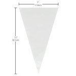 Keenpioneer Piping Bag - Disposable Cake Decorating Bag 100 Count (12 inch, Clear)