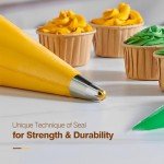 Keenpioneer Piping Bag - Disposable Cake Decorating Bag 100 Count (12 inch, Clear)