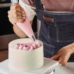 Keenpioneer Piping Bag - Disposable Cake Decorating Bag 100 Count (12 inch, Clear)