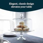 Libbey Selene Glass Cake Stand with Dome