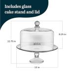 Libbey Selene Glass Cake Stand with Dome