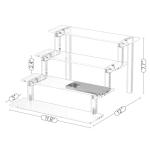 WINKINE Acrylic Display Stands, 2 Pack Clear Acrylic Display Risers Compatible with Funko Amiibo POP Figures, 4 Tier Cupcakes Dessert Stand Perfume Organizer Perfume Stand for Cabinet, Countertops