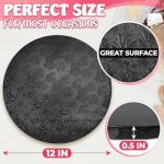 Black Round Tray 12 Inch Cardboard Circles Black Cake Board Cake Drum Wrap Covering Display Board Round Cardboard Cake Rounds - BURIUS