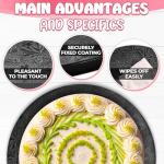 Black Round Tray 12 Inch Cardboard Circles Black Cake Board Cake Drum Wrap Covering Display Board Round Cardboard Cake Rounds - BURIUS