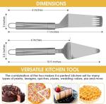 Pie Server Spatula and Cake Cutter Slicer, Stainless Steel Set - Kitchen Essentials for Cutting & Serving Desserts, Brownies, Lasagna