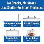 Carlisle FoodService Products 251207 Shatterproof 12" Cake Cover / Dome, 6.5" Tall