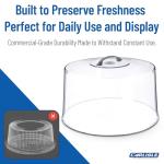 Carlisle FoodService Products 251207 Shatterproof 12" Cake Cover / Dome, 6.5" Tall