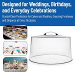 Carlisle FoodService Products 251207 Shatterproof 12" Cake Cover / Dome, 6.5" Tall