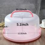 NVAZIOP Large 10 Inch Cake Carrier Keeper Stand with Handles and Lids Container for Transport Cake Holder Tray with Cover Round Cupcake Storage Kitchen Cooking Box Large
