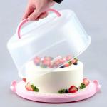 NVAZIOP Large 10 Inch Cake Carrier Keeper Stand with Handles and Lids Container for Transport Cake Holder Tray with Cover Round Cupcake Storage Kitchen Cooking Box Large