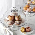 Anchor Hocking Presence Footed Cake Set with Dome (2 piece, all glass, dishwasher safe) , Color - Clear/Presence