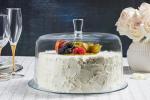 Cake Plate - with Dome - Classic Clear Collection - for Cake - Cheese - Fruit - Plate is 13" Diameter - Dome is 11.5" Diameter - Made in Europe - by Barski