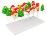 Wood Cake Pop Stand Display - 18 Hole Lollipop Holder, Candy or Sucker Stand for Dessert Table of Wedding, Shower, Birthday Party, White - Fit 5/32" (4mm) Lollipop Sticks