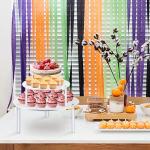 3PCS Round Clear Acrylic Cake Stands Transparent Stackable Cake Holder for Cupcake Dessert Cake Pizza Cookie for Wedding, Birthday, Party, Baby Shower Decoration