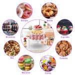 3PCS Round Clear Acrylic Cake Stands Transparent Stackable Cake Holder for Cupcake Dessert Cake Pizza Cookie for Wedding, Birthday, Party, Baby Shower Decoration