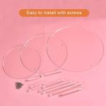 3PCS Round Clear Acrylic Cake Stands Transparent Stackable Cake Holder for Cupcake Dessert Cake Pizza Cookie for Wedding, Birthday, Party, Baby Shower Decoration