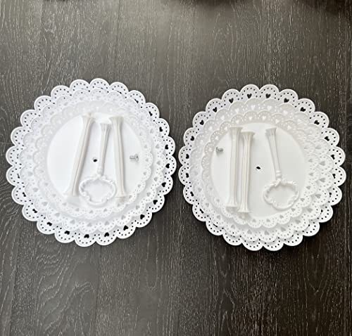 Cupcake Stand/Holder Plastic Dessert Stand White Cake Stand 3 Tiered Serving Stand Display Stand Reusable Pastry Platter for Wedding Birthday Baby Shower Tea Party Decorations